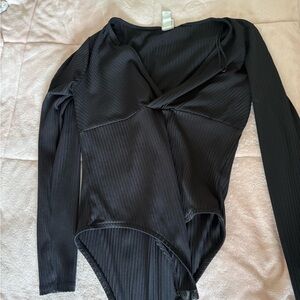 H&M Large Black Long Sleeve Bodysuit